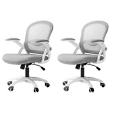Artiss 2x Mesh Office Chair Computer Gaming Desk Chairs Work Study Mid Back Grey Chez Guru